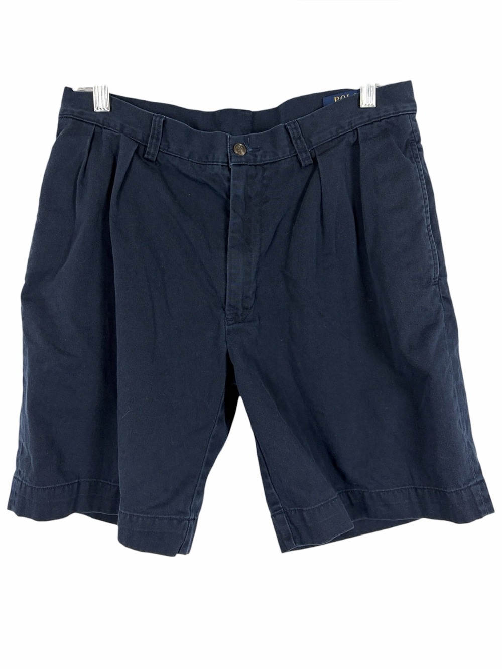 Polo Ralph Lauren Classic Fit Pleated 9” Shorts Navy Blue Size 32